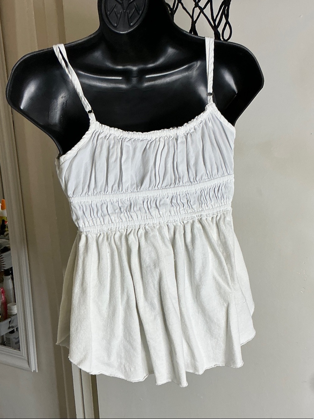 Free People White Scarlett Babydoll Cami Top Size XS - Picture 6 of 12